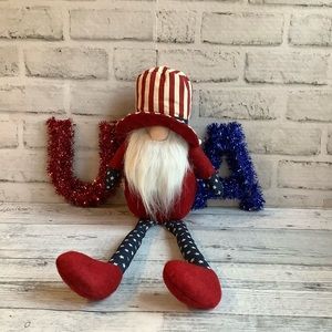 Patriotic Light Up Shelf Sitter Gnome